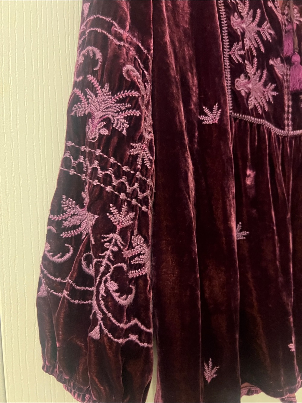 Like New Johnny Was Velvet Burgundy blouse size XL - Picture 3 of 11
